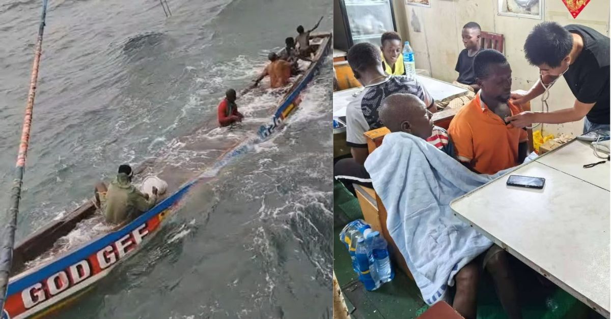 Chinese Vessel Rescues 5 Local Fishermen from Sinking Boat Off Freetown Coast