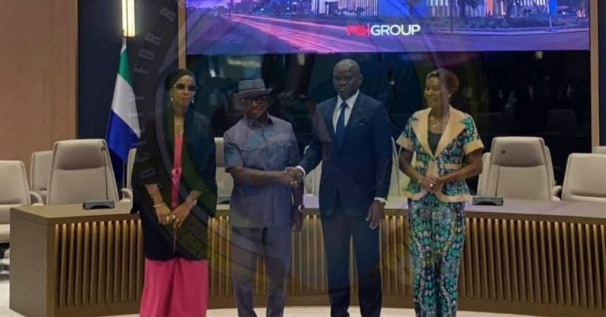 President Bio Showcases New International Conference Centre To Gabon Leader