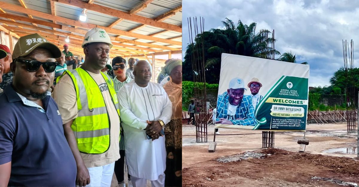 SLPP Chairman Urges Timely Completion of Kenema Regional Party Office Ahead of 2028 Elections
