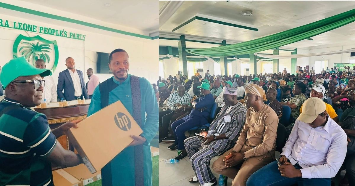 Chief Minister Sengeh Equips SLPP Secretaries with Over 25 Laptops, One Year Internet Support