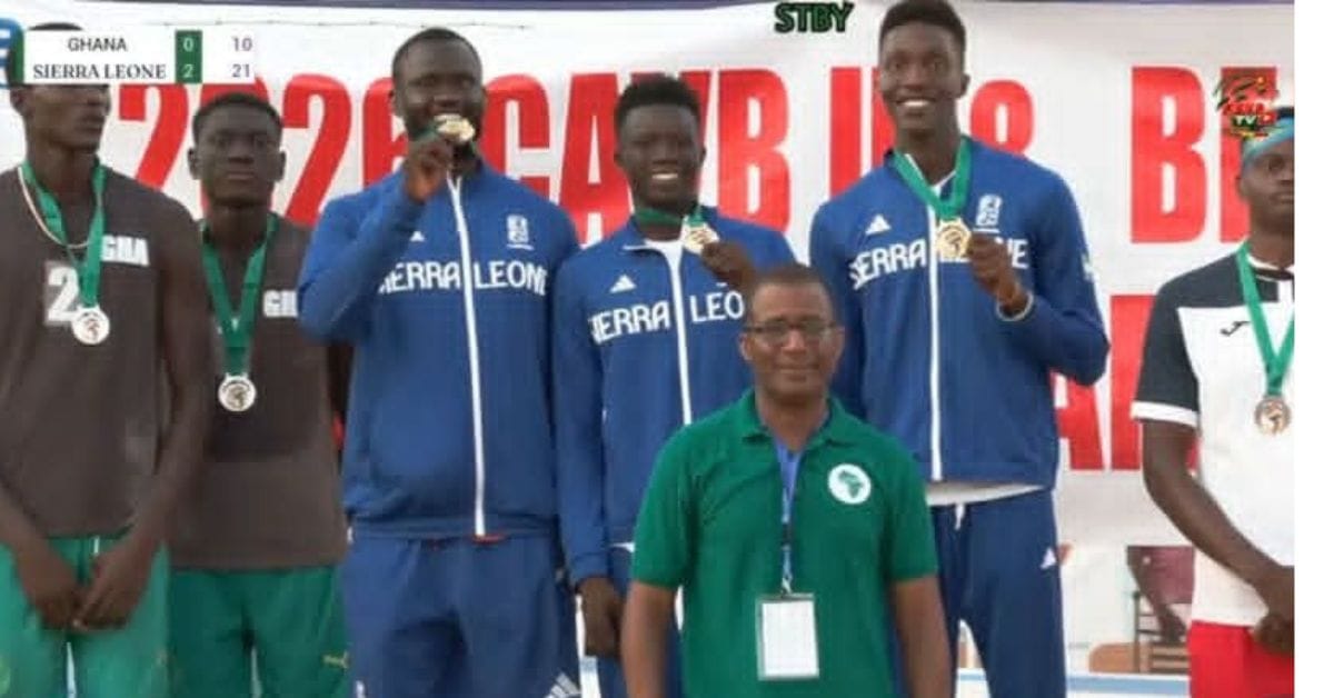 NSA Congratulates Sierra Leone’s U-19 Beach Volleyball Pair on Gold Medal