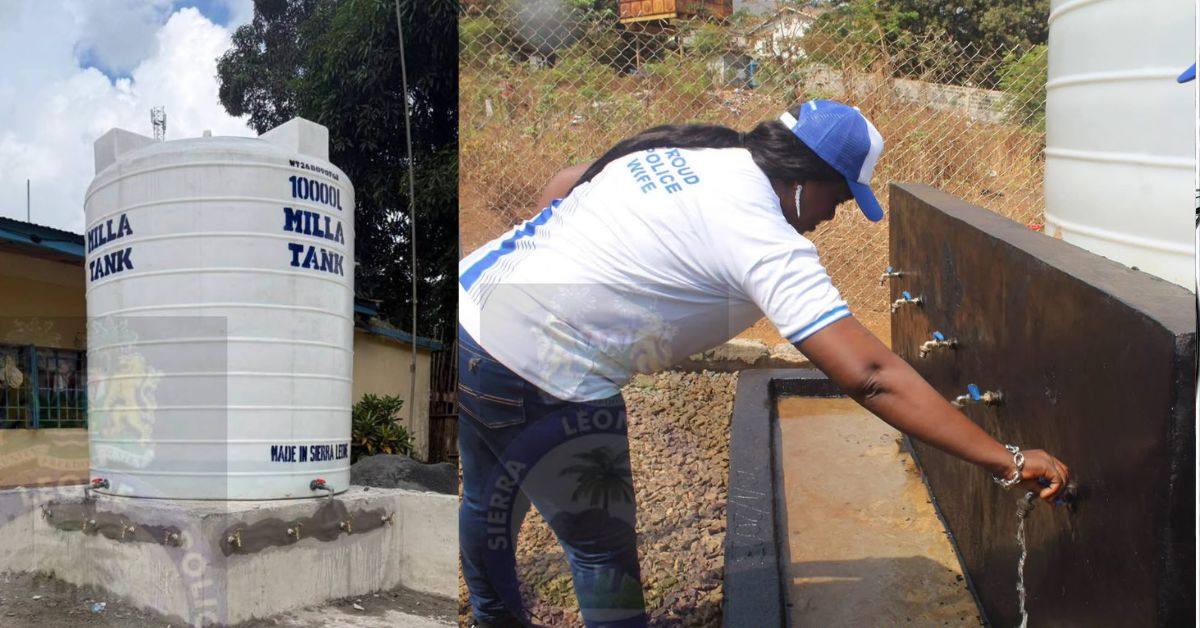 Police Wives Association Supports Masiaka Barracks With Solar-Powered Water Facility