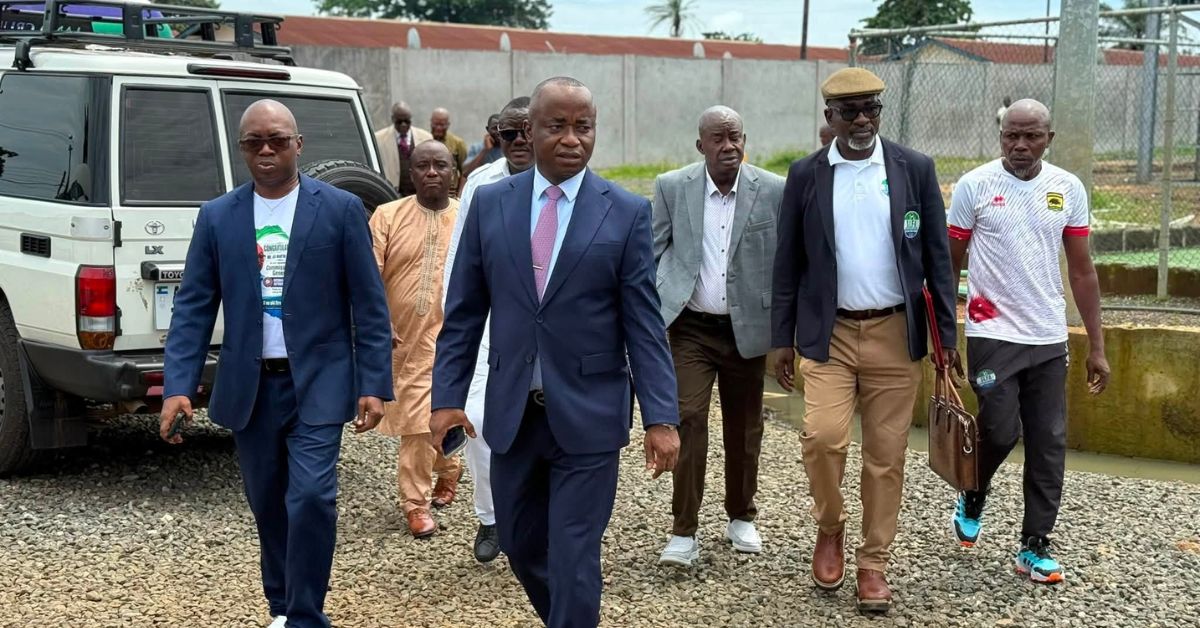 Babadi Kamara Reaffirms Commitment to Football Infrastructure as SLFA Pavilion Nears Completion
