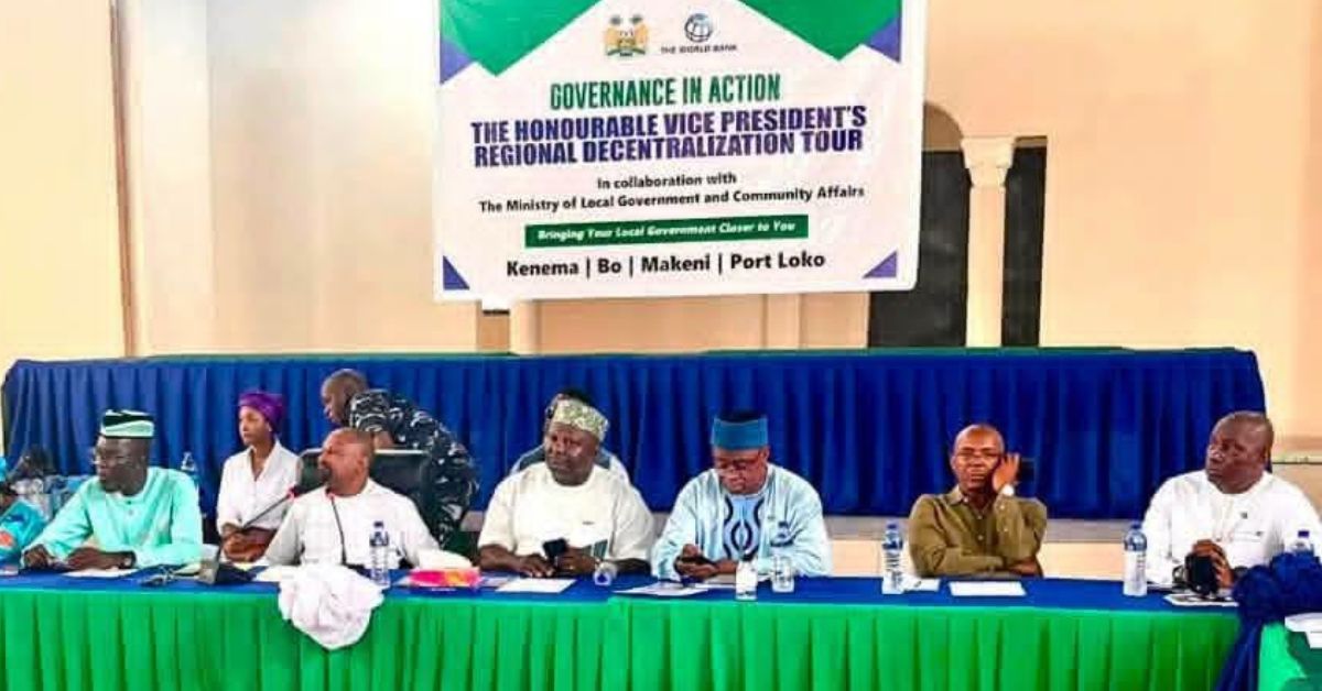 VP Juldeh Jalloh Launches Nationwide Tour to Strengthen Local Governance and Service Delivery