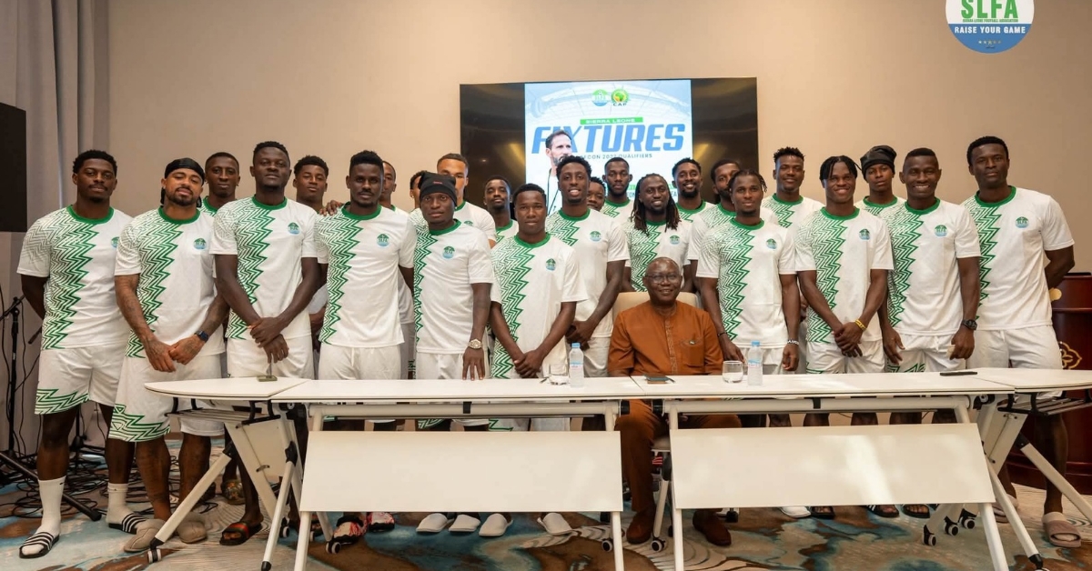 Ambassador Momodu Koroma Visits Leone Stars Ahead of Zimbabwe AFCON Clash