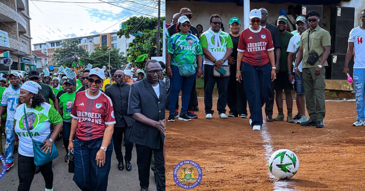 First Lady Fatima Bio Joins Aberdeen Veterans for Kick-off of Inter-Community League