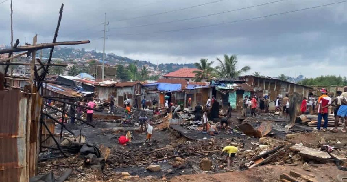 Fire Destroys Several Houses in Freetown, Leaves Families Homeless