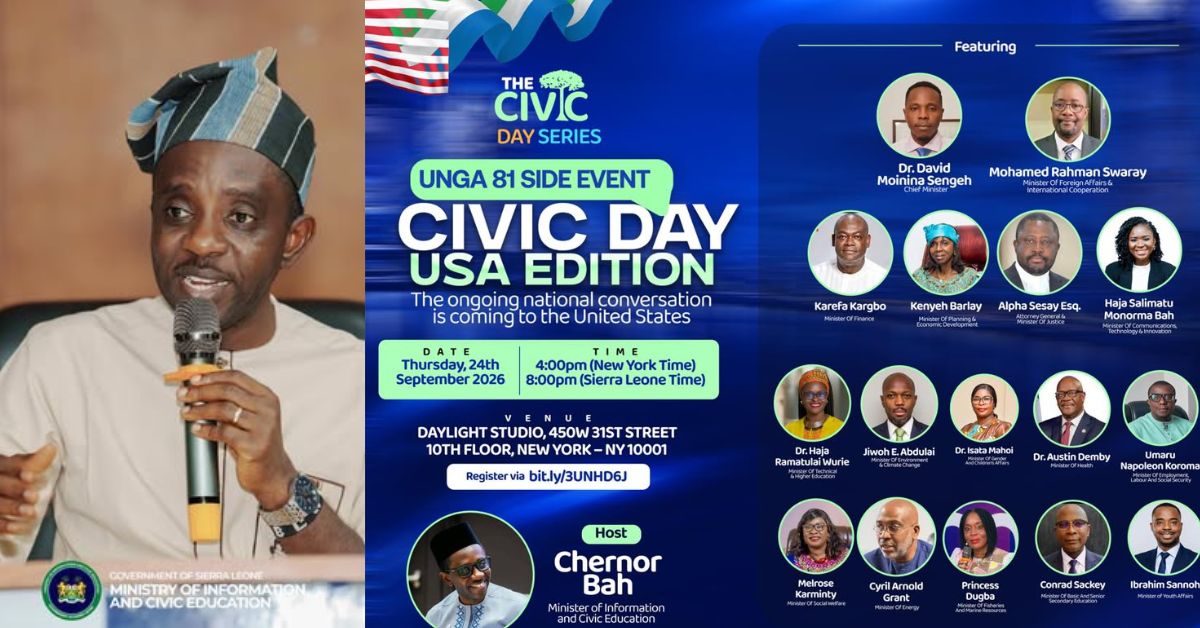Sierra Leone Government Set to Host Civic Townhall in New York Today