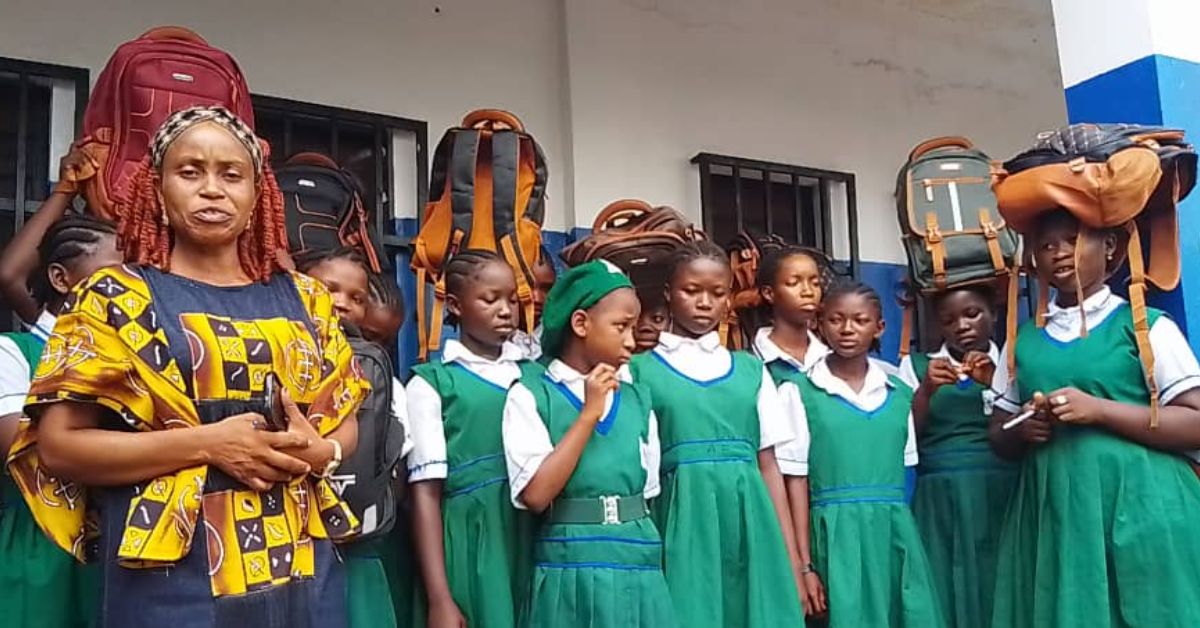 Pujehun MP Hawa Kallon Supports Vulnerable Girls With School Supplies