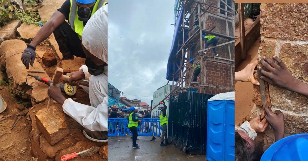 Bullet-Marked Stones from Old Fourah Bay College Used to Restore Freetown Clock Tower