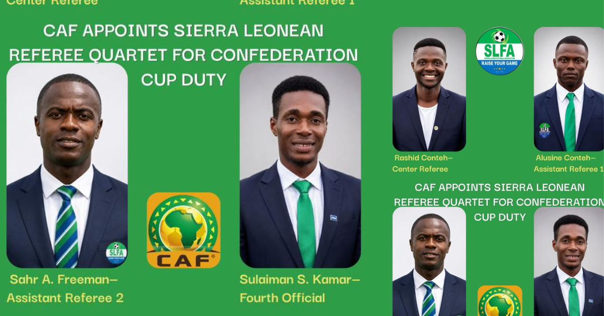 4 Sierra Leonean Referees to Officiate in CAF Confederation Cup