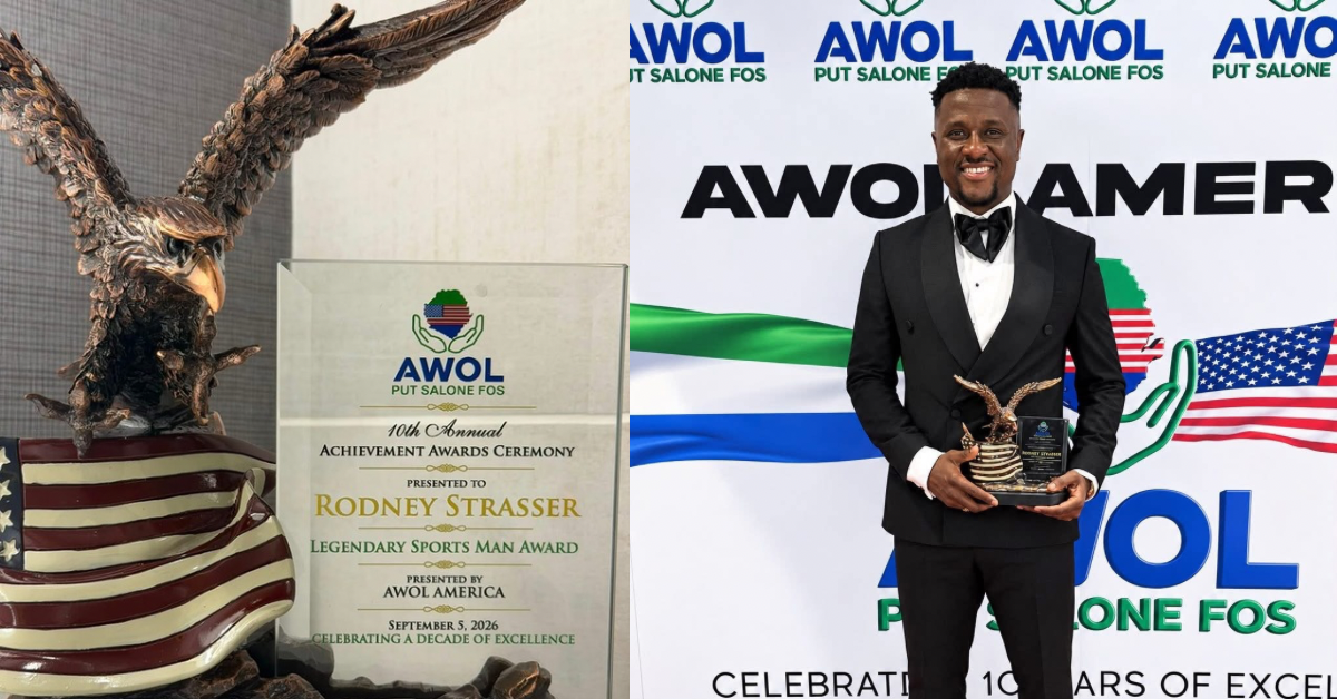 Sierra Leonean Football Icon Rodney Strasser Bags Legendary Sportsman Award in the U.S.