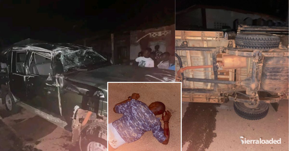 One Dead as Sierra Leone Military Vehicle Summersaults in Pujehun Town