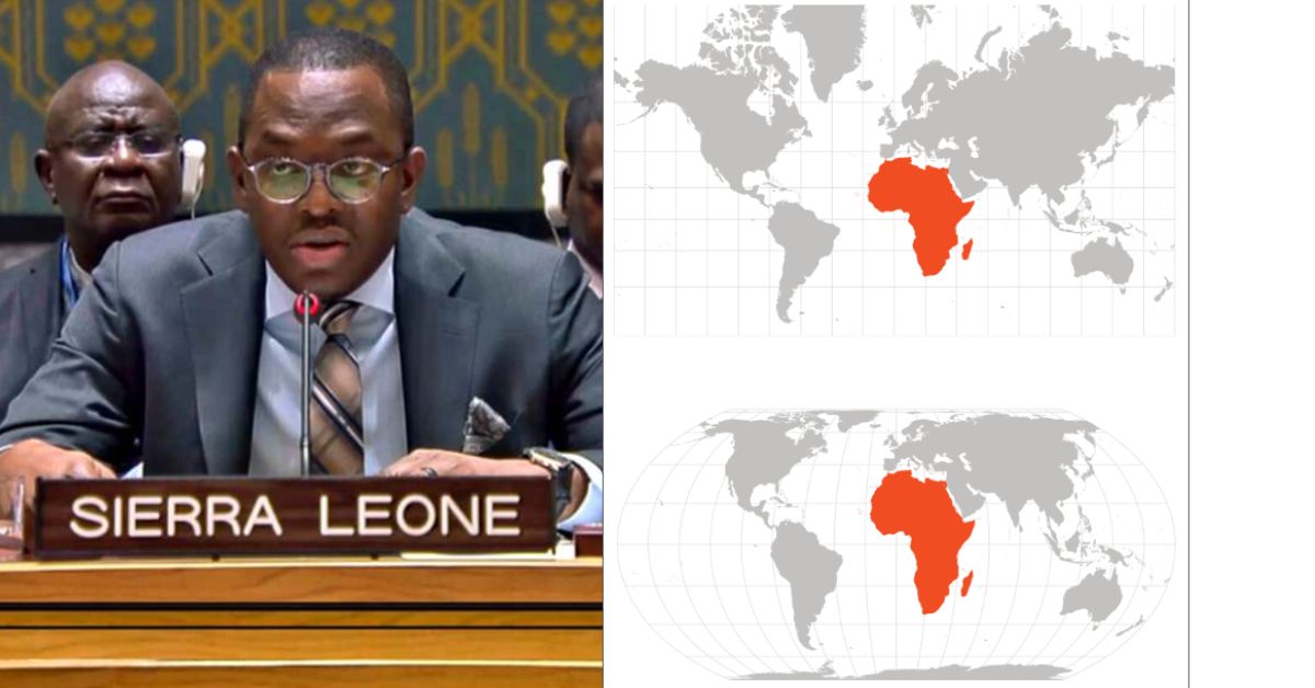 UN Resolution: Sierra Leone Votes in Favour of Map Showing Africa’s True Size
