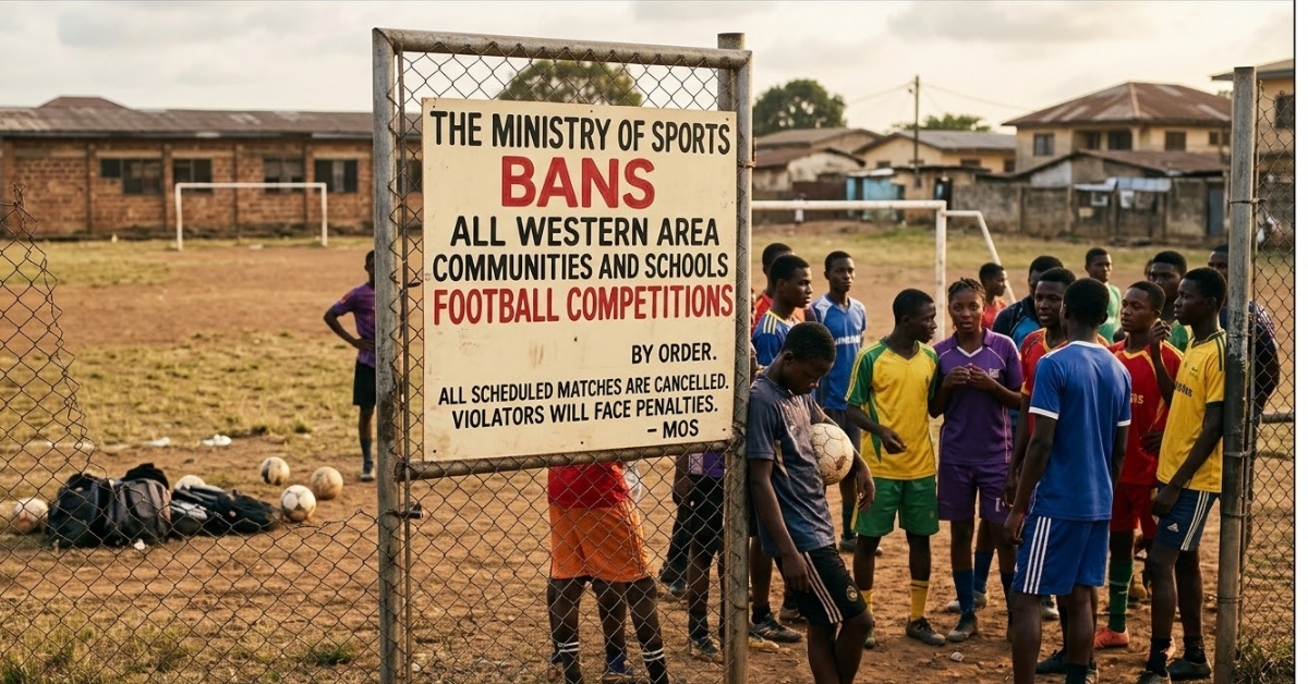Government Bans Football Competitions Across Western Area Schools, Communities