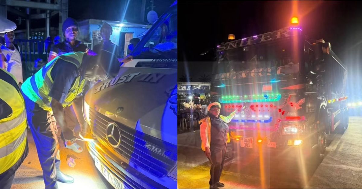 Traffic Police Crack Down on Vehicles with Unauthorized Lights in Freetown