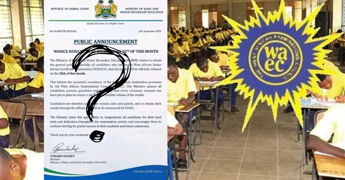 Journalist Sahid Bangura Raises Red Flags Over Purported WASSCE Results Notice