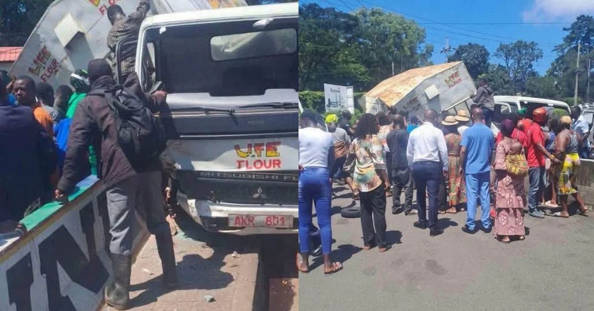 Several Reportedly Injured As Flour Truck Crashes Into Keke In Freetown