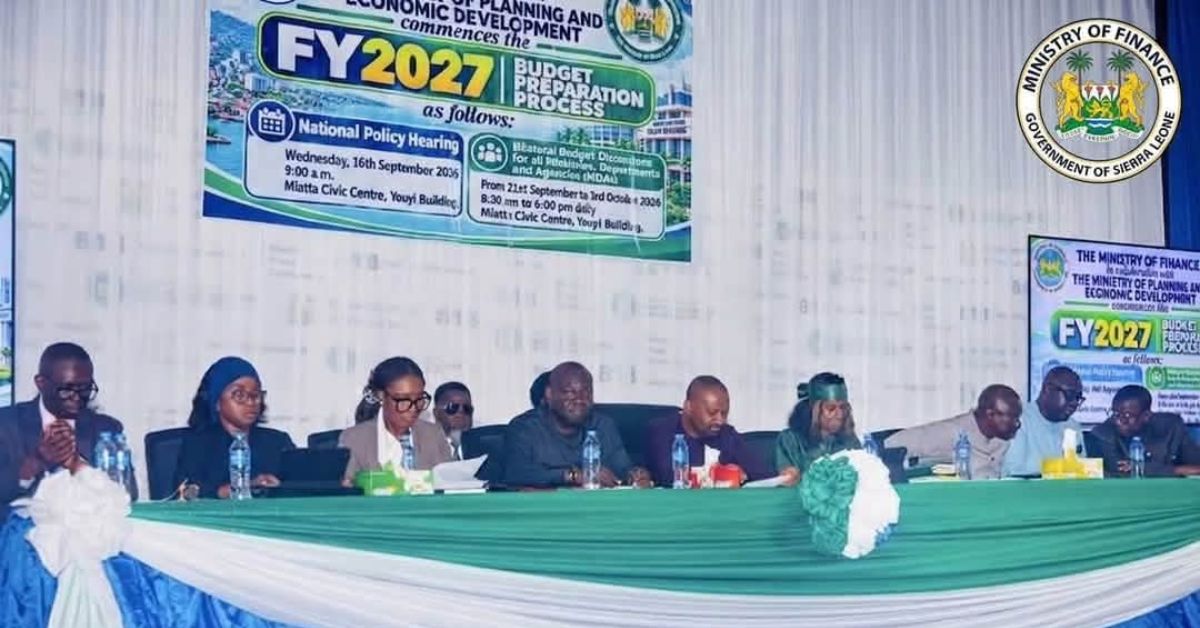 Finance Minister Kargbo Unveils Fiscal Reform Agenda as Sierra Leone Begins FY2027 Budget Process