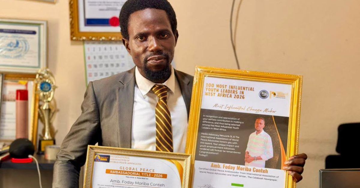 Sierra Leonean Journalist Conteh Honoured as Global Peace Ambassador