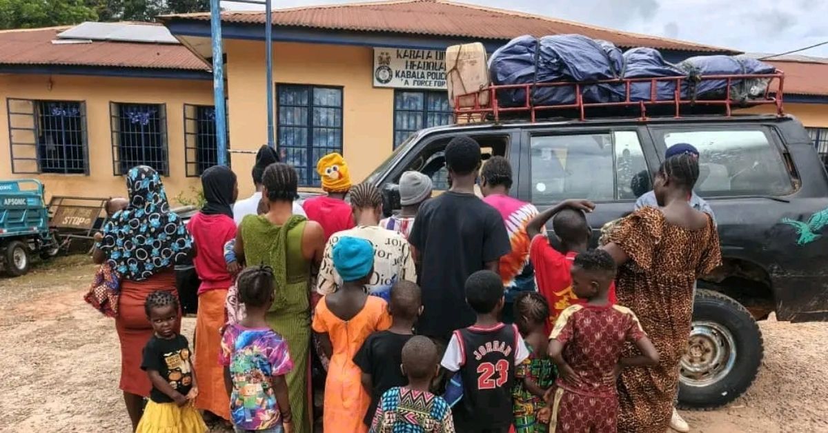 Kabala Police Intercepts 22 Travellers Including 12 Children Bound for Guinea