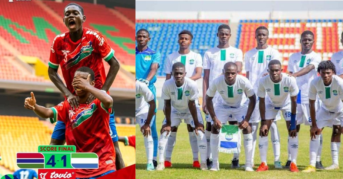 Gambia Thrash Sierra Leone 4-1 in U-17 AFCON Qualifiers