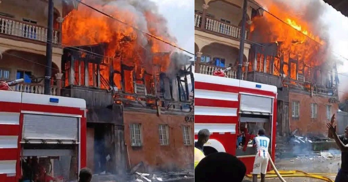 Devastating Fire Destroys Three-Storey Building in Freetown