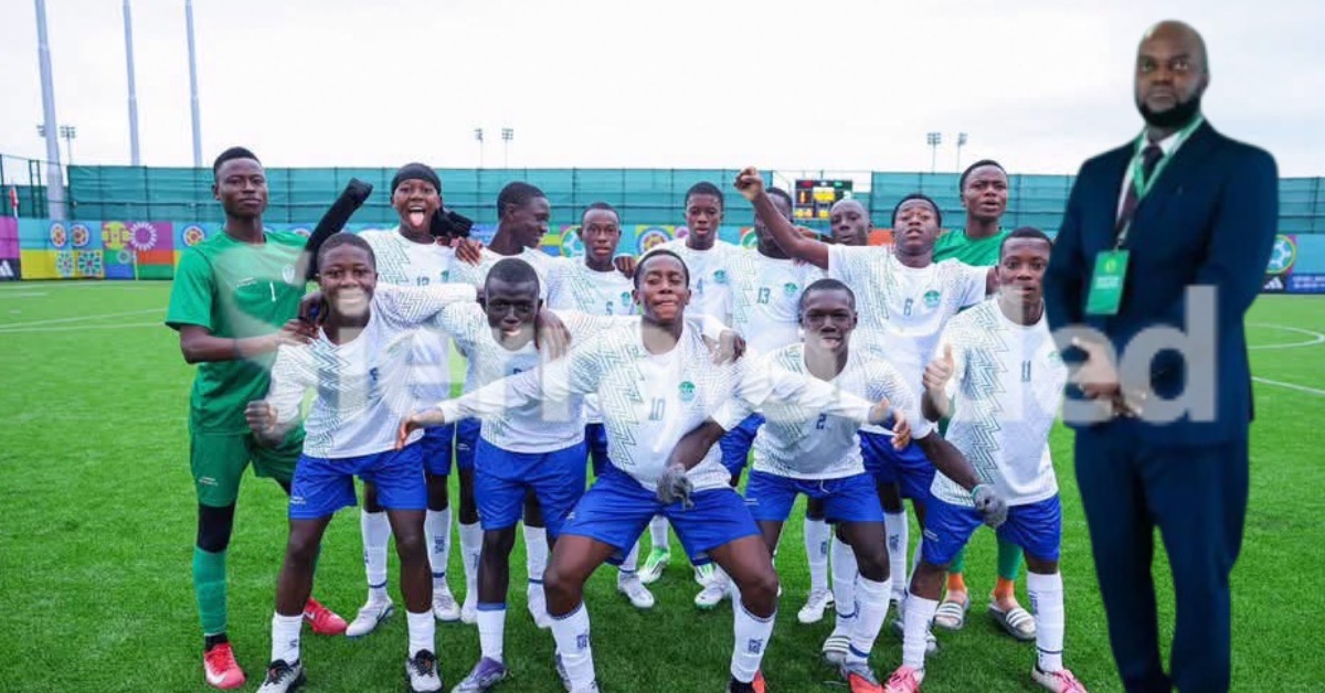 NSA Congratulates Sierra Leone U-15 Team on FIFA Tier D Tournament Victory