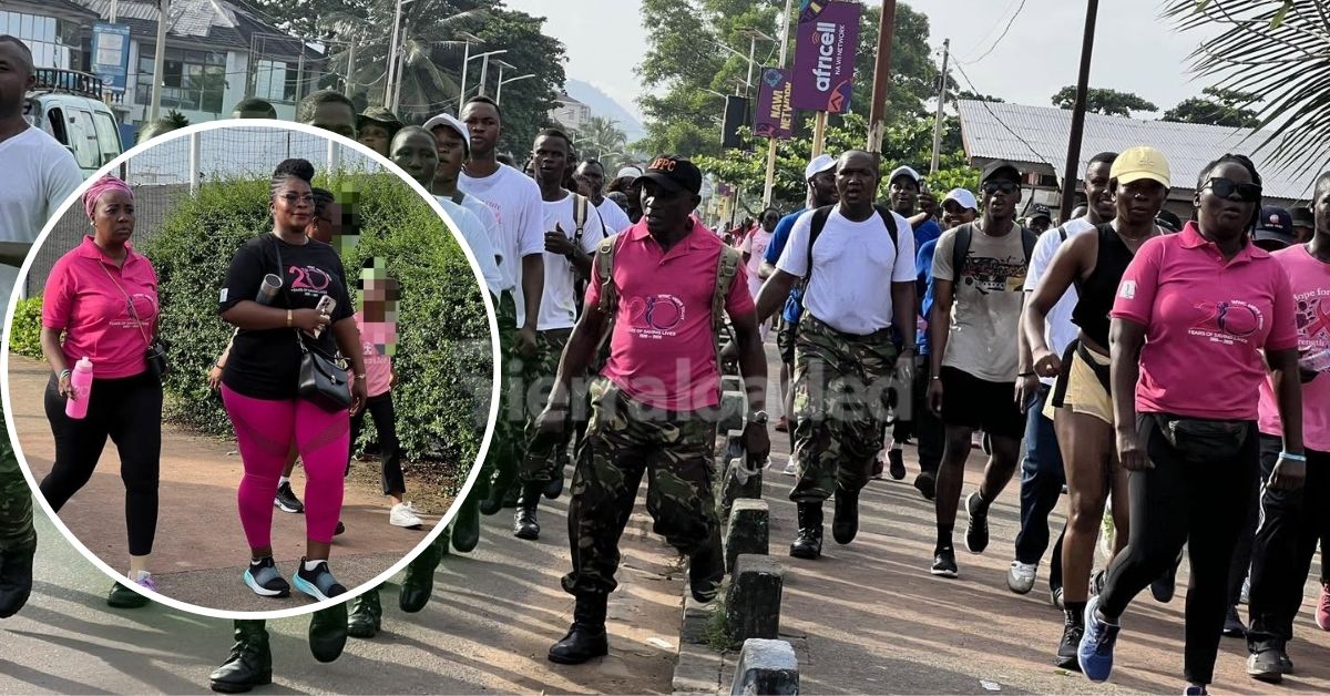 Gender Minister Mahoi Joins Freetown Health Walk to Raise Breast Cancer Awareness