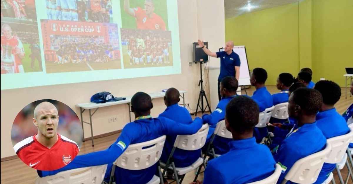 Former Arsenal Defender Philippe Senderos Leads Mental Toughness Session for Leone Stars U-15 Team