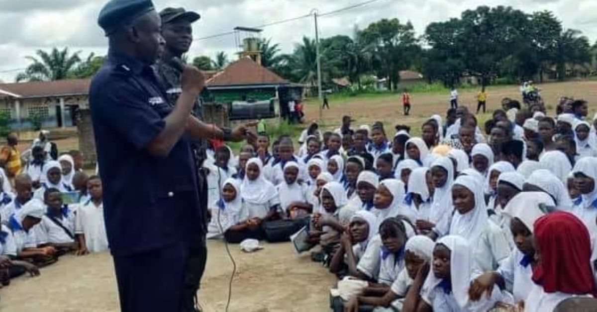 Police Sensitises Rutile Pupils on Drug Abuse, Violence and Child Abuse