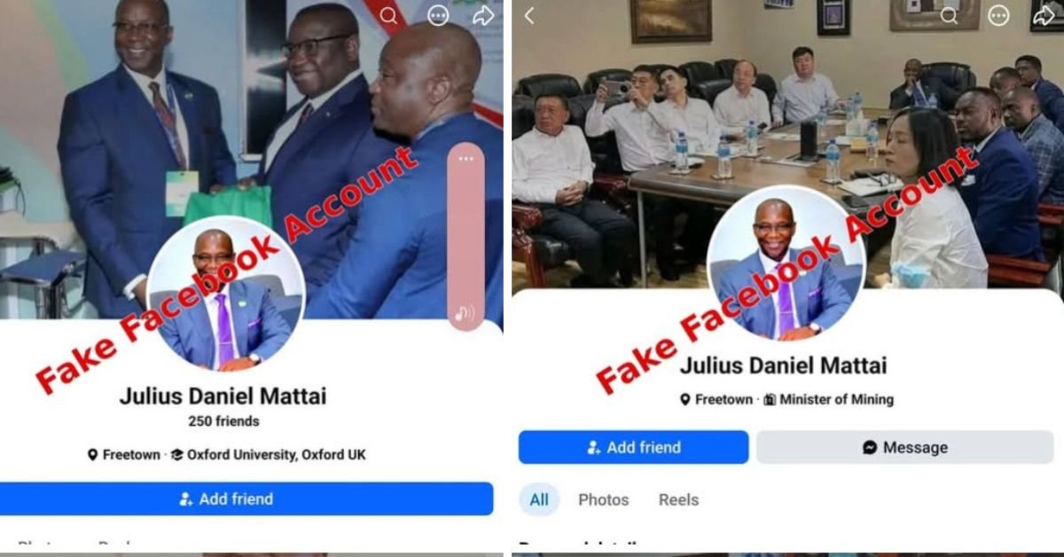 Mines Minister Warns Public Against Fake Facebook Accounts