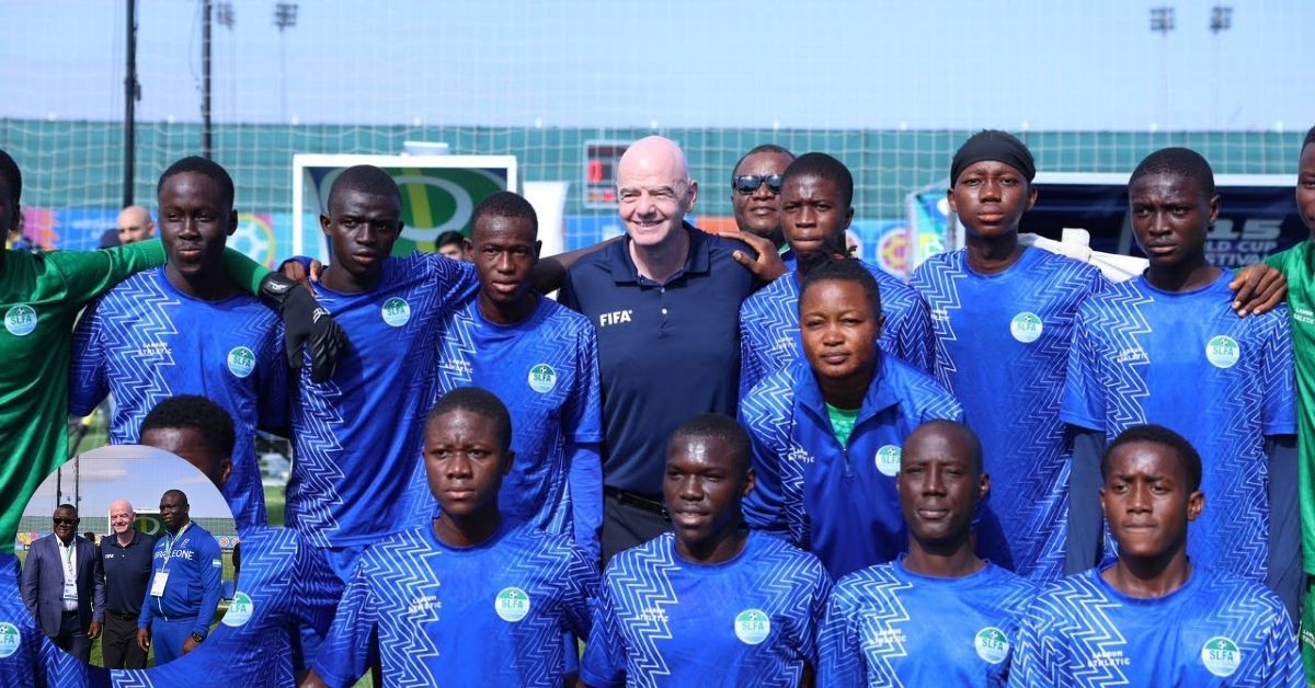 FIFA President Gianni Infantino Visits Sierra Leone’s U-15 Team in Azerbaijan